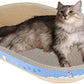 Cat Scratcher, 23.6x14.9 inches Cardboard Cat Scratchers for Indoor Cats, Large Cat Scratching Board, Oval Cat Scratch Pad Bed with Catnip