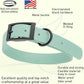 Dogline Biothane Waterproof Dog Collar Strong Coated Nylon Webbing with Black Hardware Odor- Proof for Easy Care Easy to Clean High Performance Fits Small Medium or Large Dogs, Sage Green