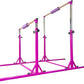 Gymnastics Double Horizontal Bars 3Play Parallel Bars Uneven Bars Gymnastics Training Kip Bar with 304 Stainless Steel Regulating Arms & Fiberglass Rail for Indoor Outdoor Home Club Use