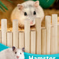 2PCS Wooden Hamster Fence, Bridge Cage Decor, Wooden Hamster Accessory 11.8in（3.93in High）