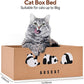 AUSCAT Cardboard Cat Wall Scratcher, 7 cat Scratching Boards with Box, Wall Mounted Cat Scratching Pads for Indoor Cats, Furniture Protector, 14.5" x 9.3", Panda Pattern