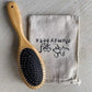 ClumsyPets Dog & Cat Ball Pin Slicker Grooming Brush with Bamboo Handle for Pets Massage Bath and Removes Mats Loose Fur Hairs