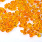 1 Lb (460 g) Orange Sea Glass Stones Irregular Rainbow Glass Pebble Decorative Rock Quartz Tumbled Gemstone Chips for Aquarium Decoration/Vase Filler/Jewelry Making/Handwork Craft/Gems Display