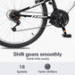 WEIZE Mountain Bike, 26/27.5 inch Outdoor Cycling Bike,18-Speed/High-Carbon Steel/Dual Full Suspension, Adjustable Ergonomic Seat for Men Women Adult, MTB Bicycle with Suspension Fork,Sleek Colors