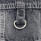 Puppy Clothes for Small Dogs Boy,Classic Western Denim Dog Coat,Dog Jeans Jacket with Leash D-Ring,Pet Cat Costumes,Cooling Harness Vest for Walking (Black, Large)