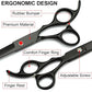 Professional Dog Grooming Scissors kit Black 5 in 1, Dog Shears for Grooming 6CR Premium Stainless Steel Grooming Scissors Kit for Dogs Cat Pet