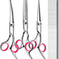 5 in1 Dog Grooming Scissors Kit, Professional Dog Scissors for Grooming with Safety Round Tips, Titanium Coated Grooming Shears for Dogs Cat Pet At Home