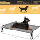 Veehoo XL Outdoor Elevated Dog Bed, Raised Dog Cot for Extra Large Dogs, Cooling Washable Waterproof Pet Hammock Beds with Slope Headrest, Breathable Mesh and Sturdy Frame, X-Large, CWC2204