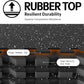 AIRHOP 0.79in Thick 24 Sq Ft Exercise Equipment Mats, 6 Tiles Upgraded Rubber Top with High Density EVA Foam, Large Interlocking Puzzle Gym Flooring for Home Gym, Heavy Weight Workout,Black & White