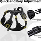 PUPTECK No Pull Dog Harness for Large, Adjustable Reflective Dog Harness with Handle Easy Control, Comfortable Soft Padded Pet Vest Harness for Large Dogs, Black L