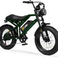 Qlife Electric Bike for Adults-1500W Peak Motor 20" Fat Tires 28MPH(Unlock to 35MPH) EBike Moped, 624-1248Wh Removable Battery Bicycle, with Dual Suspension & Brakes Motorcycle, 7-Speed,Spark