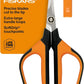 Fiskars Comfort Loop Micro-Tip Pruning Snips - 7" Garden Shears with Sheath and Extra Large SoftGrip Handle - Yard and Garden Tools - Orange/Black
