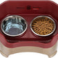 Neater Pet Brands Neater Feeder Deluxe Mess Proof Dog Bowls Elevated for Large Dogs Over 40 lbs, Made in USA, No Spill Raised Dog Food Bowl Stand Feeding Station, Food and Water Bowl Set, Cranberry