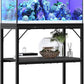 20 Gallon Fish Tank Stand, Aquarium Stand with 2-Tier Storage Shelves, Heavy Duty Breeder Turtle Terrarium Stand Rack for Home Office, 24.0" L x 11.8" W x 24.4" H, Black FTBK2001