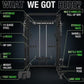 Mikolo Power Cage, 1500lbs Power Rack with LAT PullDown and Cable Crossover System, Squat Rack with Pulley System, Weight Cage for Home Gym with Training Attachments