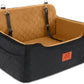 Dog Car Seat for Medium/Large Dogs,Dog Booster Seat for Dog Under 50lbs or 2 Small Dogs, Detachable and Washable Pet Car Seat,Multi-Functional Travel Dog Bed & Dog Sofa(Black/Brown)