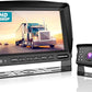 FOOKOO Ⅱ HD Backup Camera System Kit,7" 1080P Reversing Monitor+IP69 Waterproof Rear View Camera,Sharp CCD Chip, 100% Not Wash Up,Truck/Semi-Trailer/Box Truck/RV (FHD1-Wired)
