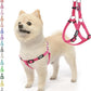 PUPTECK No Pull Dog Harness Soft Adjustable Basic Nylon Step in Puppy Vest Outdoor Walking with ID Tag, Reflecive Pink, S