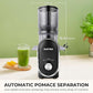 SUSTEAS Cold Press Juicer, 300W, 5.3" Large Feed Chute, 1.5L Capacity, Automatic Feeding, High Yield, Easy to Clean, Ideal for Whole Fruits & Vegetables, Black