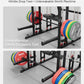 Mikolo Smith Machine, 2200lbs Squat Rack with LAT-Pull Down System & Cable Crossover Machine, Training Equipment with Leg Hold-Down Attachment