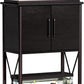 5-10 Gallon Fish Tank Stand, Metal Double Aquarium Stand with Cabinet for Fish Tank Accessories Storage, Heavy Duty 20.5" L* 11.02" W Tabletop, 500LBS Capacity Black PG06YGB