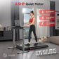 RHYTHM FUN Incline Foldable Treadmill, Walking Pad Treadmill with Incline, 300 lbs Portable Treadmills with Handles for Home Office Use, Under Desk Compact Walking Pad