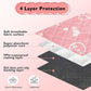 2 Pack Guinea Pig Bedding - Washable Guinea Pig Liner for Midwest Cage, Waterproof Reusable & Anti Slip Pee Pads Super Absorbent Mats for Small Animals Rabbit Hamster Rat (Pink, 48 x 24 Inch)