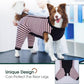Kuoser Dog Recovery Suit, Anti Licking Dogs Rear Leg Sleeve, Abdominal Dog Surgical Suit with Pants Cover Protect Wounds, Dogs Elbow Protector Soft Pet Surgery Onesie Cone Alternative, Pink XL