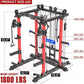 Power Cage,1600lbs Multi-Function Power Rack with Adjustable Cable Crossover System and More Training Attachment, Weight Cage for Home Gym