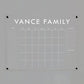 Personalized Clear Acrylic Calendar for Wall, Calendar Whiteboard for Wall, Dry Erase Wall Calendar, Wall Calendar Organizer System for Home (Block, White, 47.5"W x 36"H)
