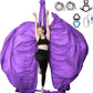 Aerial Silks Yoga Swing Set - 9/11 Yards Aerial Yoga Hammock Kit Anti-Gravity Flying for Fitness, Low/Non Stretch Nylon Tricot Fabric Hardware Included for Dance