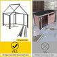 Aivituvin Dog House Outdoor with Metal Frame, Dog Kennel Outside for Small to Medium Breed, 45" Weatherproof Large Dog Shelter with Anti-Chewing Iron Frame, White (45" D x 32.9" W x 32.6" H)