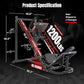 Dripex Leg Press Machine, Leg Press Machines for Home Gym, Professional Leg Press Hack Squat Machine Combo with 4 Weight Plate Storage Holders for Full Lower Body Workout