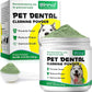 Dog Dental Powder, 120g Teeth Cleaning Powder for Dogs, Breath Freshener with Probiotics Improve Bad Breath, Remove Plaque & Tartar - Pets Dental Care Supplement for Dogs - 4.23 OZ/Scoop Included