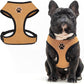 BINGPET No Pull Dog Harness,Soft Mesh Breathable All Weather Vest Harness,Safety Protection Design Durable Adjustable Step-in Easy Walk Dog Harness for Small Medium Large Dogs(Beige,L)