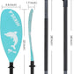Adjustable Kayak Paddle with Carbon Shaft and PP Blade Available in 220-230/220-240/230-250cm Floating Lightweight Kayak Oars with Original Pattern