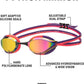 ARENA Unisex Python Racing Swim Goggles for Men and Women Anti-Fog No Leak Max Comfort Dual Strap, Mirror/Non-Mirror Lens