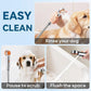 Dog Shower Attachment, 3 Mode Handheld Sprayer with ON/OFF Switch, G1/2" Metal Diverter, 100 Inches Stainless Steel Hose, No Drill Holder, for Pet and Dog Washing in Bathroom