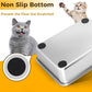 LIHONG Stainless Steel Cat Litter Box,Small Metal Litter Box for Small Cats Hamster Rabbits,No Smell,Non Stick,Easy to Clean(18" Lx14 Wx4 H,M)