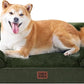 EHEYCIGA Orthopedic Dog Beds for Large Dogs, Waterproof Memory Foam Large Pet Bed with Sides, Non-Slip Bottom and Egg-Crate Foam Dog Couch Bed with Washable Removable Cover, Dark Green
