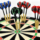 LinkVisions Dartboard with Staple-Free Bullseye, 18g Steel Tip Darts Set,12 Steel Tip Darts 18g, Dartboard Mounting Kits Included