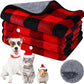 Reginary 4 Pcs Waterproof Guinea Pig Blankets Washable Small Animal Fleece Bedding Absorbent Guinea Pig Cage Liners Reusable Pet Pee Pad Sleep Mat for Hamster Ferret (Red Plaid,24 x 16 Inch)
