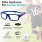 BLUE CUT Sports Protection Goggles, Anti-Fog Lenses Safety Glasses for Basketball, Pickleball and All Outdoor Sports