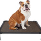 Veehoo Chew Proof Elevated Dog Bed - Cooling Raised Pet Cot - Rustless Aluminum Frame and Durable Textilene Mesh, Unique Designed No-Slip Feet for Indoor or Outdoor Use, Brown, Medium, CWC2002