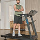 WELLFIT Auto Incline Treadmill, 10% Incline Heavyduty Treadmill with Pulse Sensor, 4.5HP, 10 MPH, 500 lbs Capacity, 20'' x 55'' Running Area Treadmills with Bluetooth Player & LED Display