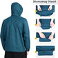 Outdoor Ventures Men's Rain Jacket Waterproof Lightweight Packable Rain Shell Raincoat with Hood for Golf Hiking Travel