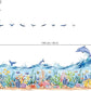 decalmile Under The Sea Seaweed Grass Wall Decals Dolphins Fish Ocean Wave Baseboard Skirting Line Wall Stickers Kids Bedroom Bathroom Wall Decor