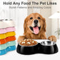 Double Dog Bowls Set – Non-Slip Pet Food & Water Dishes with Resin Stand, Includes Small (1 Cup) & Medium (2 Cups) Bowls – Ideal for Puppies, Cats, and Medium Dogs –Black
