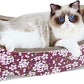 Cat Scratching Post Lounge Bed, Boat Shape Cat Scratcher Cardboard, Durable Recycle Board Pads Prevents Furniture Damage