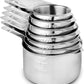 Measuring Cups Stainless Steel 7 Piece Stackable Set for Dry or Liquid Ingredients Measurement - Kitchen Gadgets & Utensils Metal Measuring Cups Best for Cooking & Baking